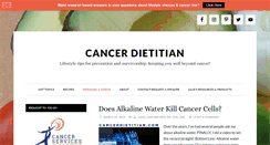 Desktop Screenshot of cancerdietitian.com